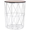 vidaXL Table basse Blanc &Oslash; 47 cm