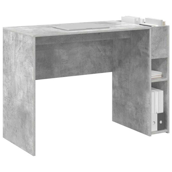 vidaXL Bureau Gris b&eacute;ton 109 x 50 x 78 cm Bois d'ing&eacute;nierie