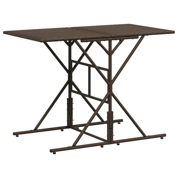 vidaXL Ensemble à manger de jardin et coussins 7 pcs marron rotin