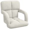 vidaXL Fauteuil de sol Cr&egrave;me 58 x 62 x 58 cm Velours