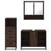 vidaXL Ensemble de meubles de salle de bain 3 pcs Chêne marron