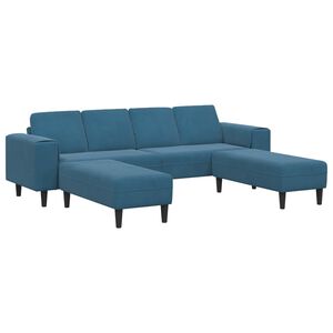 vidaXL Canap&eacute; de salon 3 pc Bleu