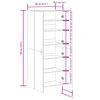 vidaXL Armoire à chaussures vieux bois 80x35,5x180cm bois d'ingénierie