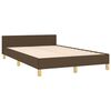 vidaXL Cadre de lit sans matelas marron fonc&eacute; 120x190 cm tissu