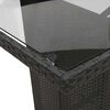 vidaXL Ensemble &agrave; manger de jardin 9pcs coussins noir r&eacute;sine tress&eacute;e