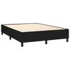 vidaXL Sommier &agrave; lattes de lit avec matelas Noir 140x190 cm Tissu