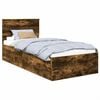 vidaXL Cadre de lit Ch&ecirc;ne fum&eacute; 90 x 200 cm Bois d'ing&eacute;nierie