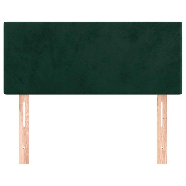 vidaXL T&ecirc;te de lit Vert fonc&eacute; 80x5x78/88 cm Velours