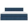 vidaXL Lit avec rangement et matelas avec matelas Bleu 180 x 200 cm