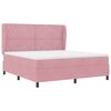 vidaXL Lit &agrave; ressorts avec matelas Rose 200 x 180 cm Polyester