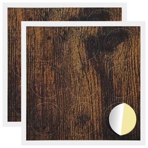 vidaXL Couverture de vis auto-adh&eacute;sive 2 pc Ch&ecirc;ne fum&eacute; &Oslash; 20 x 0,5 mm