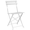 vidaXL Chaise de jardin pliante 2 pcs Blanc 42 x 46 x 82cm M&eacute;tal