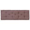 vidaXL Coussin de plancher de palette Coton 120x40x7 cm Taupe