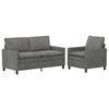 vidaXL Ensemble de Canap&eacute;s 2 pc Gris fonc&eacute; Velours