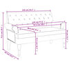 vidaXL Banc avec dossier 120x62x75,5 cm lin