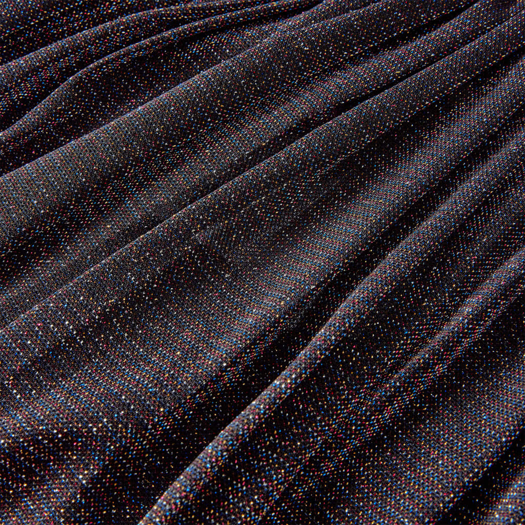 Jupe plissée à paillettes pour enfants bleu marine 116