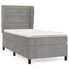 vidaXL Sommier &agrave; lattes de lit et matelas Gris clair 90x200 cm Velours
