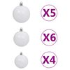 vidaXL Arbre de Noël artificiel pré-éclairé et boules rose 180 cm PVC