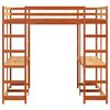 vidaXL Lit superposé et bureau et échelle 180x200cm bois de pin massif