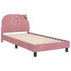 vidaXL Cadre de lit pour enfants avec t&ecirc;te de lit Rose 90 x 200 cm