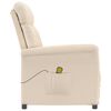 vidaXL Fauteuil de massage Beige Tissu microfibre