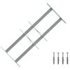 vidaXL Grille de s&eacute;curit&eacute; pour fen&ecirc;tres avec 4 barres crois&eacute;es 3 pcs