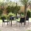 vidaXL Ensemble de salle à manger pour jardin 5 pcs Noir et gris