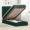 vidaXL Cadre de lit ottoman avec matelas vert fonc&eacute; 80x200 cm velours