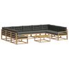 vidaXL Ensemble de canap&eacute;s d'ext&eacute;rieur 10 pc Blanc et anthracite