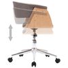 vidaXL Chaises pivotantes &agrave; manger lot de 2 taupe tissu