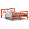 vidaXL Cadre de lit sans matelas cire marron 135x190cm bois pin massif