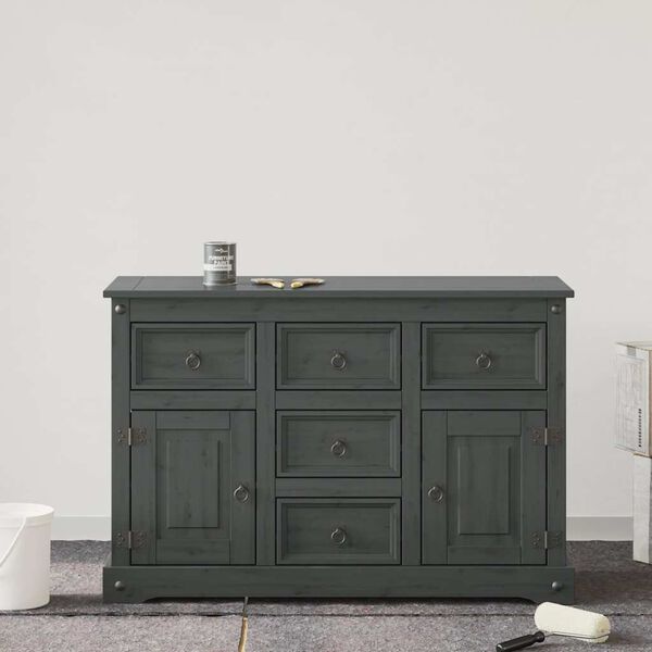 vidaXL Peinture pour meubles Gris 10 x 10 x 12,2 cm Impression murale