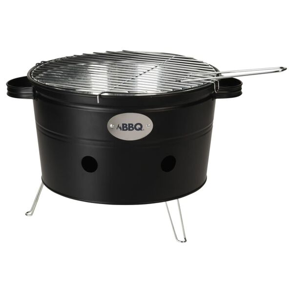 ProGarden Seau &agrave; barbecue avec 2 poign&eacute;es 34,5 cm Noir mat