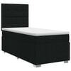 vidaXL Lit boxspring avec matelas Noir 90 x 190 cm Tissu