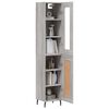 vidaXL Buffet haut Sonoma gris 34,5x34x180 cm Bois d'ing&eacute;nierie
