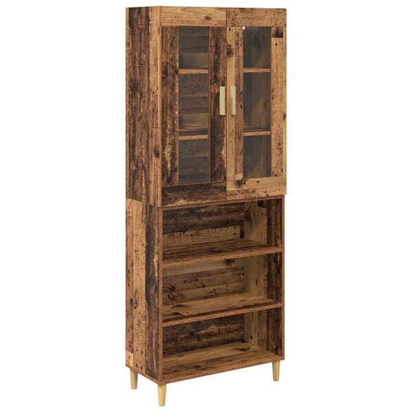 vidaXL Haut Armoire Bois Ancien 69,5 x 34 x 180 cm