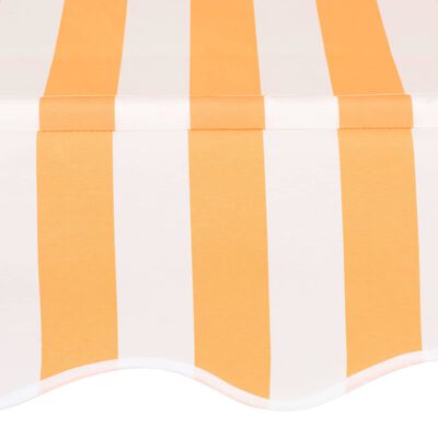 vidaXL Auvent rétractable manuel 250 cm Rayures oranges et blanches