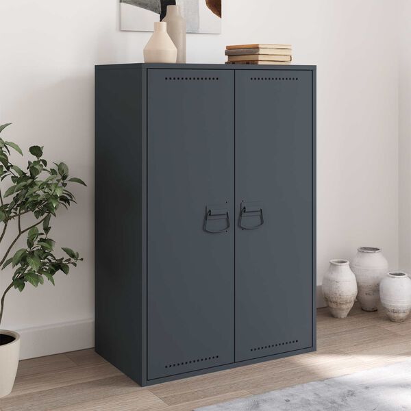 vidaXL Poign&eacute;es de Cabinet Anthracite 85 x 45 mm M&eacute;tал