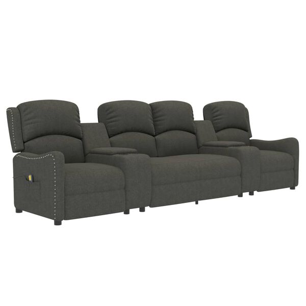 vidaXL Fauteuil de massage inclinable avec porte-gobelets 4 places