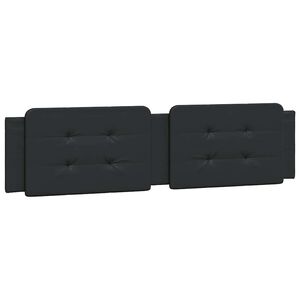 vidaXL Coussin de t&ecirc;te de lit Zadar noir 193 cm similicuir