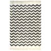 vidaXL Tapis Kilim Coton 120 x 180 cm avec motif Noir/blanc