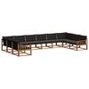 vidaXL Ensemble de canap&eacute;s d'ext&eacute;rieur 10 pcs Naturel et Noir