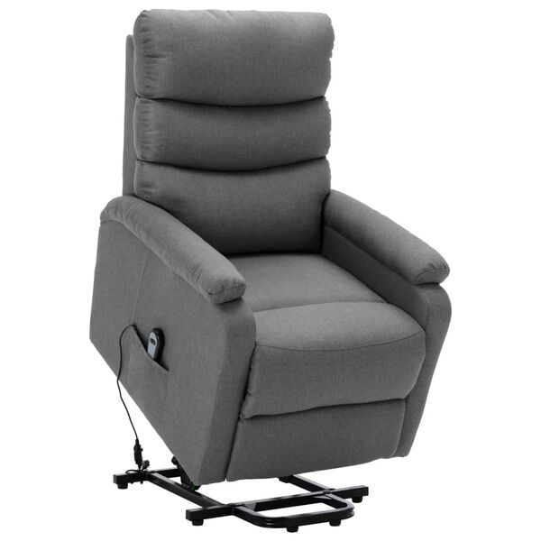 vidaXL Fauteuil Gris clair Tissu