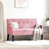vidaXL Banc Chesterfield Rose 112 x 65.5 x 75 cm Velours