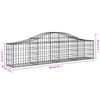 vidaXL Paniers à gabions arqués 10 pcs 200x30x40/60 cm Fer galvanisé