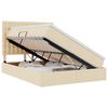 vidaXL Lit avec rangement et matelas Cr&egrave;me 140 x 190 cm tissu
