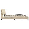 vidaXL Cadre de lit sans matelas cr&egrave;me 200x200 cm tissu