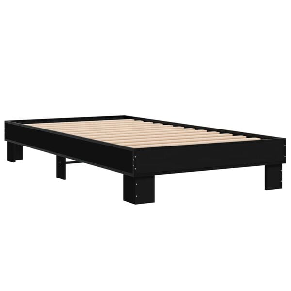 vidaXL Cadre de lit sans matelas noir 100x200 cm