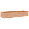vidaXL Jardini&egrave;re sur&eacute;lev&eacute;e Marron 300 x 100 x 54 cm alu.