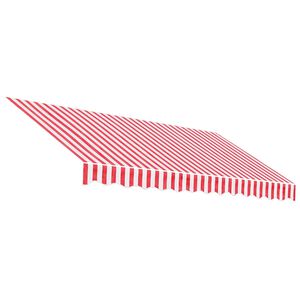 vidaXL Tissu de remplacement pour auvent rouge et blanc 3x2,5 m polyester